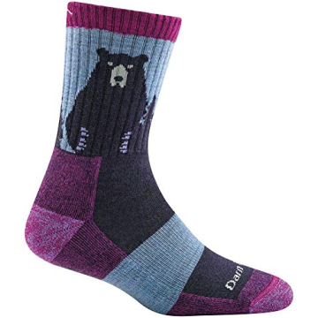 Darn Tough Women's Bear Town Micro Crew Socks - Purple