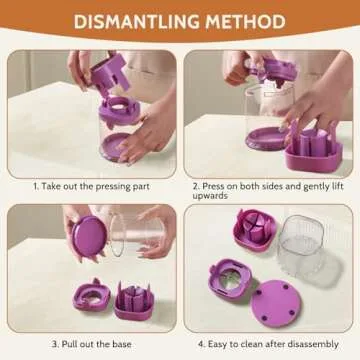 Tomato Slicer - Grape Cutte - Extrusion Fruit Divider - Small Fruit Slicer- Strawberry Cutter - Quarter Fruit Slicer - Kitchen Accessories Cake Decoration Tool (Purple)