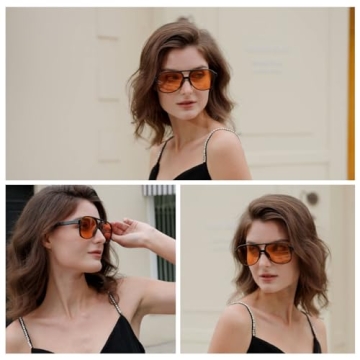 Xpectrum Retro Yellow Sunglasses Stylish Eye Protection