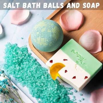 Birthday Gifts for Women, Mothers Day Gifts for Mom, Spa Self Care Basket for Women Wife Sister Best Friend -Happy Birthday, Moms Day, Valentines, Anniversary Present