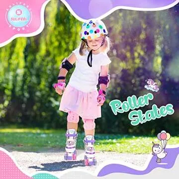Adjustable Light up Roller Skates for Girls & Boys