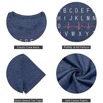 Nurse Life Shirt Casual Tee for Women Nursing Students