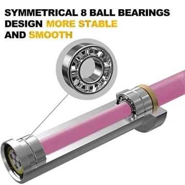 POWER GUIDANCE Olympic Barbell Bar 26lb 5ft Pink Strength Training