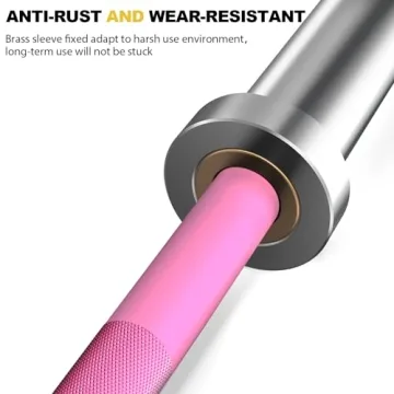 POWER GUIDANCE Olympic Barbell Bar 26lb 5ft Pink Strength Training
