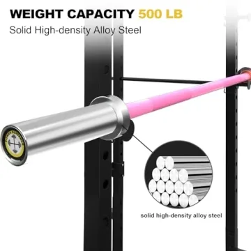 POWER GUIDANCE Olympic Barbell Bar 26lb 5ft Pink Strength Training