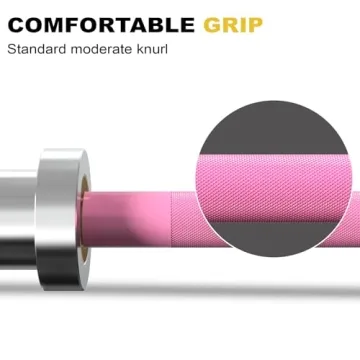 POWER GUIDANCE Olympic Barbell Bar 26lb 5ft Pink Strength Training
