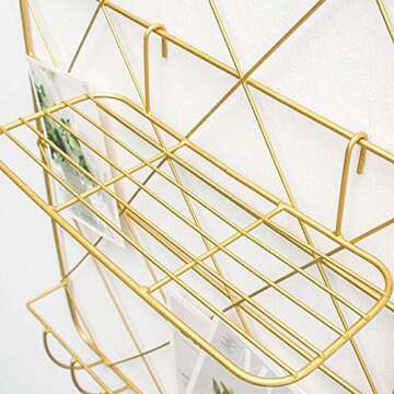 Laugh Cat Gold Wall Shelf Photo Display Organizer