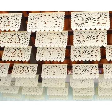 Off White Papel Picado Banners for Weddings and Parties