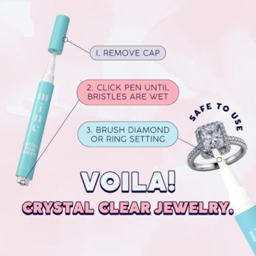 Portable Jewelry Cleaning Pen for Diamonds Gemstones Gold Silver