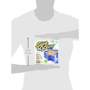 Ravensburger Sort and Go Jigsaw Puzzle Accessory - Robust Plastic Sorting Trays for Easy Puzzle Organization | Accommodates up to 1000 Piece Puzzles | Stackable and Portable Design | Blue