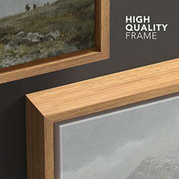 wall26 Framed Canvas Print Wall Art Vintage Winter Storm Mountain Valley Nature Wilderness Illustrations Fine Art Decorative Landscape Relax/Calm for Living Room, Bedroom, Office - 16"x24" Natural