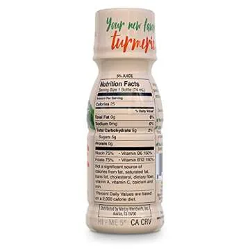Turmeric Time Turmeric Shots - Turmeric with Ginger, Citrus & Honey | Non-GMO | No Preservatives or Artificial Flavors/Colors/Sweeteners | B Vitamins | Liquid Turmeric (12 Pack)