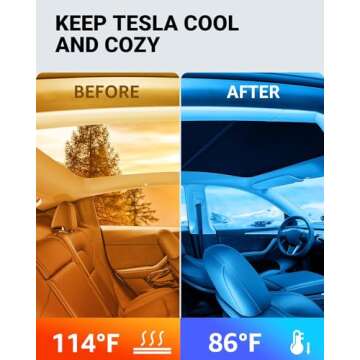 BASENOR 4PCS Tesla Model Y Glass Roof Sunshade Sunroof Heat Insulation Roof Window Sun Protection 2020 2021 2022 2023 2024