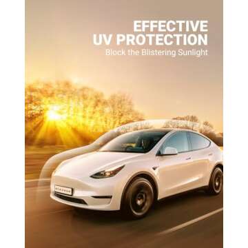 BASENOR 4PCS Tesla Model Y Glass Roof Sunshade Sunroof Heat Insulation Roof Window Sun Protection 2020 2021 2022 2023 2024