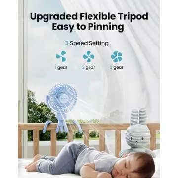 Gaiatop Mini Portable Stroller Fan for All Ages