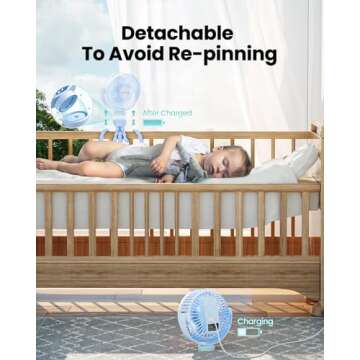 Gaiatop Mini Portable Stroller Fan for All Ages