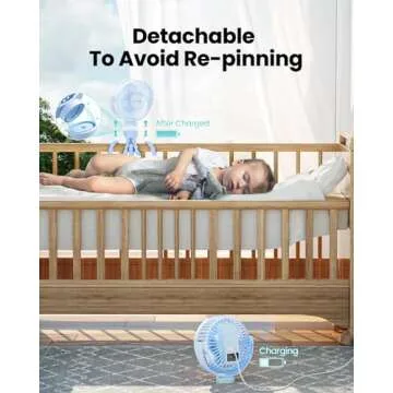 Gaiatop Mini Portable Stroller Fan for All Ages