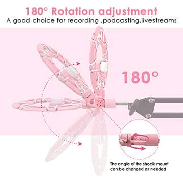 Stylish Pink Shock Mount for Razer Seiren X Microphone