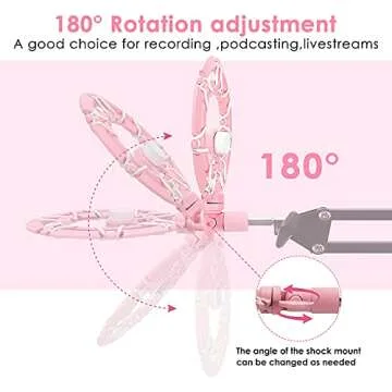 Stylish Pink Shock Mount for Razer Seiren X Microphone