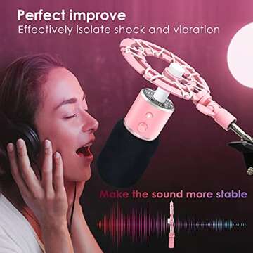 Stylish Pink Shock Mount for Razer Seiren X Microphone