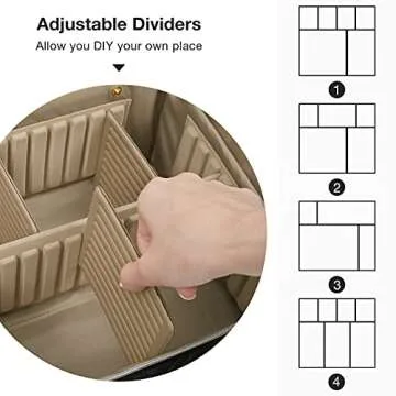 BAGSMART Large Makeup Bag, Double-Layer Makeup Case with Shoulder Strap Cosmetic Organizer Bag Train Case for Makeup Brushes Palettes Sponge Toiletries,Large,Black