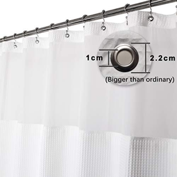Elegant Cotton Shower Curtain with Removable Liner