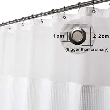 Elegant Cotton Shower Curtain with Removable Liner
