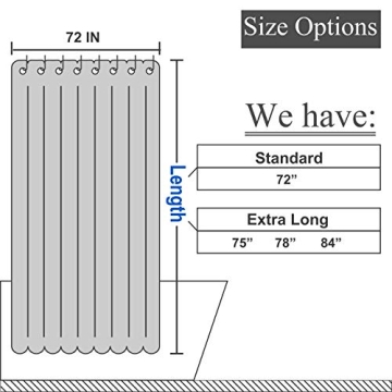 Elegant Cotton Shower Curtain with Removable Liner