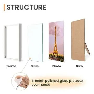 upsimples 5x7 Picture Frame Set - 3 Durable White Frames