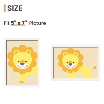 upsimples 5x7 Picture Frame Set - 3 Durable White Frames