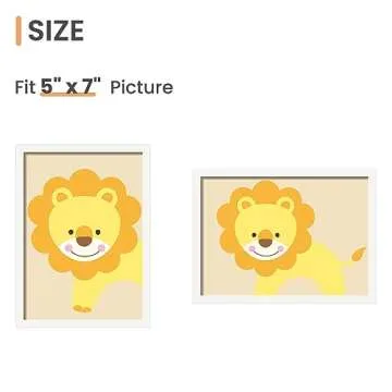 upsimples 5x7 Picture Frame Set - 3 Durable White Frames