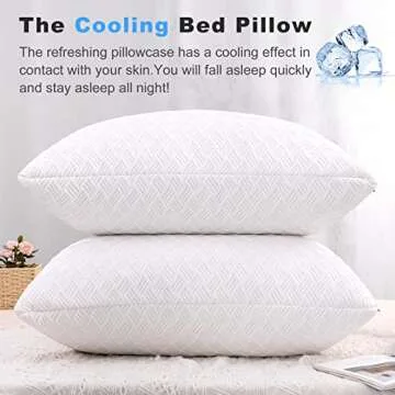 OYT Memory Foam Adjustable Cooling Pillows Set for Sleeping