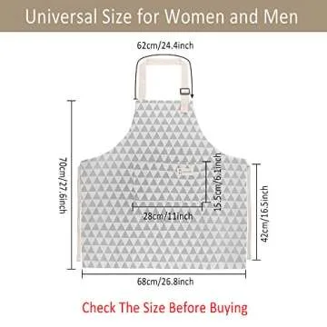 4 Pack Cooking Apron with Pocket, Adjustable Cotton Linen Kitchen Apron for Women Men