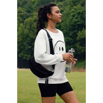 ReachMe Cute Smile Face Sweatshirt for Women - Trendy Design