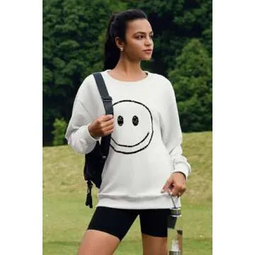 ReachMe Cute Smile Face Sweatshirt for Women - Trendy Design