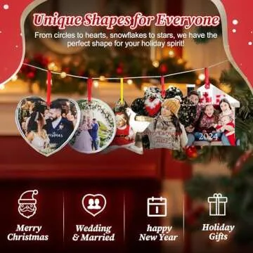 Personalized Christmas Ornaments 2024 Custom Photo Decor