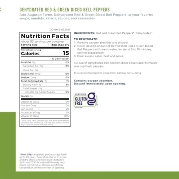 Augason Farms Dehydrated Bell Peppers for Cooking and Emergencies