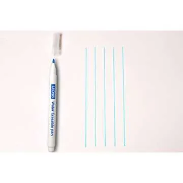 LEONIS Water Erasable Fabric Marking Pen Blue 5 Count Pack [ 78008 ]
