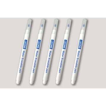 LEONIS Water Erasable Fabric Marking Pen Blue 5 Count Pack [ 78008 ]