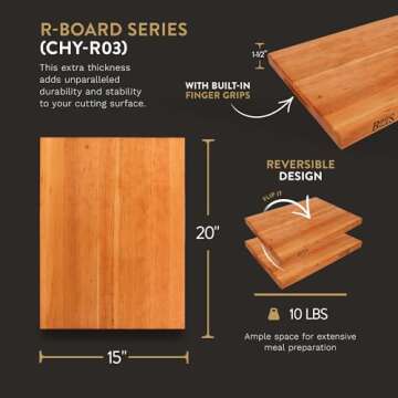 John Boos Large Reversible Wood Cutting Board - 20"x15"