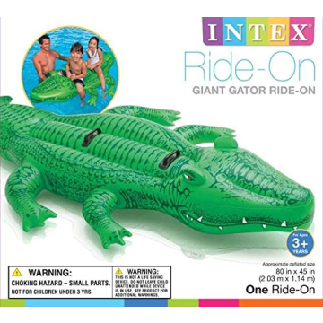 INTEX Giant Gator Inflatable Float - Exciting Pool Toy for Kids