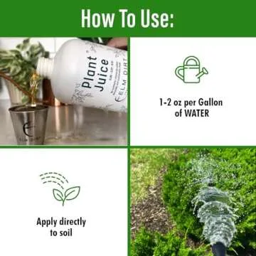 Elm Dirt Plant Juice Organic Fertilizer for All Plants - Indoor or Outdoor (1 Bottle)
