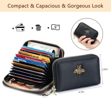 imeetu RFID Credit Card Holder - Stylish Leather Wallet for Women