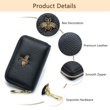 imeetu RFID Credit Card Holder - Stylish Leather Wallet for Women