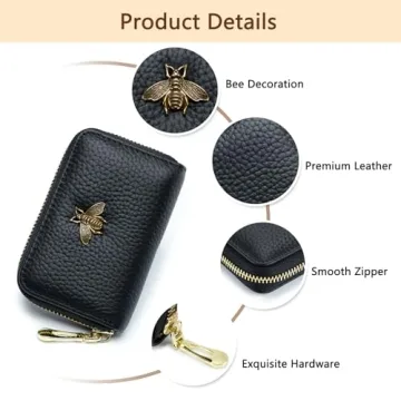 imeetu RFID Credit Card Holder - Stylish Leather Wallet for Women