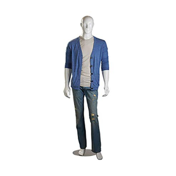 SSWBasics Male Glossy White Cameo Fiberglass Mannequin - Height 6' - with Base