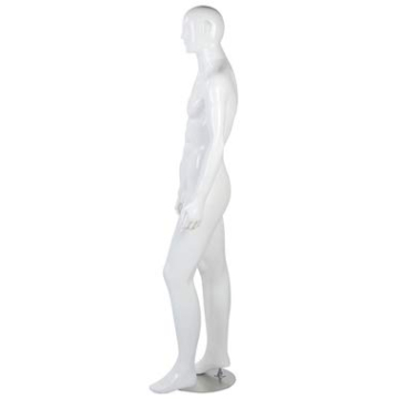 SSWBasics Male Glossy White Fiberglass Mannequin 6'