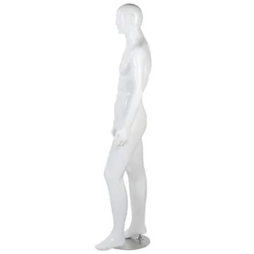 SSWBasics Male Glossy White Fiberglass Mannequin 6'