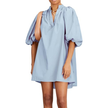 EZAPINE Babydoll Mini Dress for Summer Casual Style