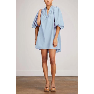 EZAPINE Babydoll Mini Dress for Summer Casual Style